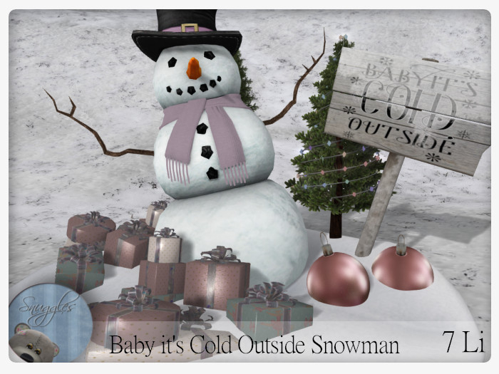 Baby it's Cold Outside Snowman By Snuggles 