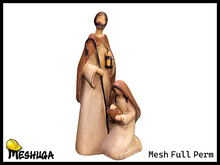 Meshuga Christmas Holy Family Nativity Figurine FULL PERM MESH