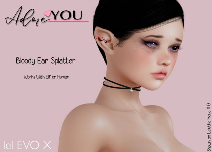 .AdoreYou. Bloody Ear Splatter EVOX {Unpack Hud}