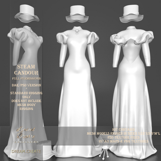 !Lyrical B!zarre Templates! - Steam Candour MESH DAE Version