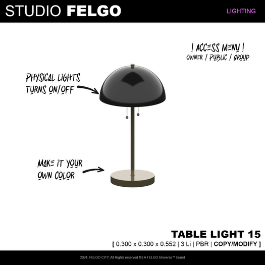 Studio FELGO // Table light 15