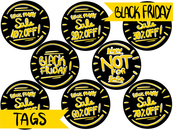 Black Friday Tags ~ Round