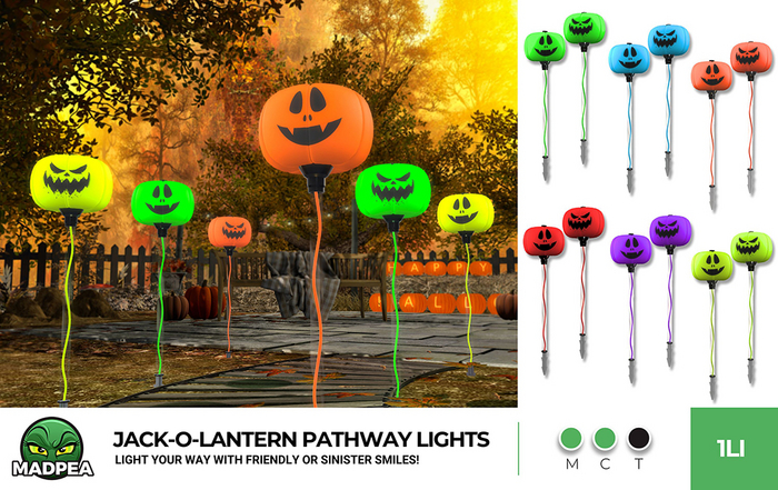 MadPea Jack-O-Lantern Pathway Lights