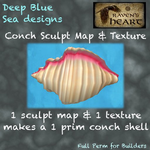 *RH* & DBS 1 prim Conch Sculpt map & texture (crated)