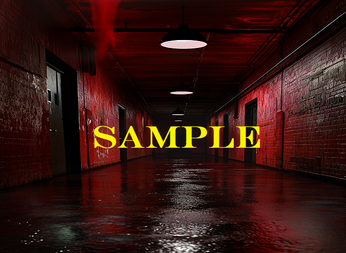 Dark Dank Wet Hall Backdrop