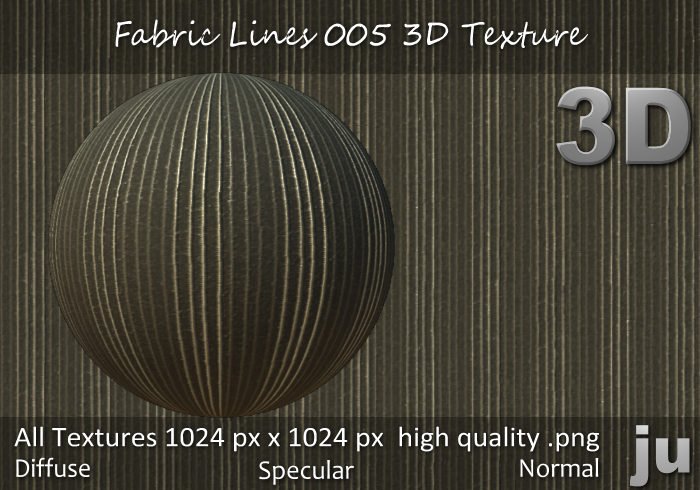 JU Fabric Lines 005 3D Texture Full Perm