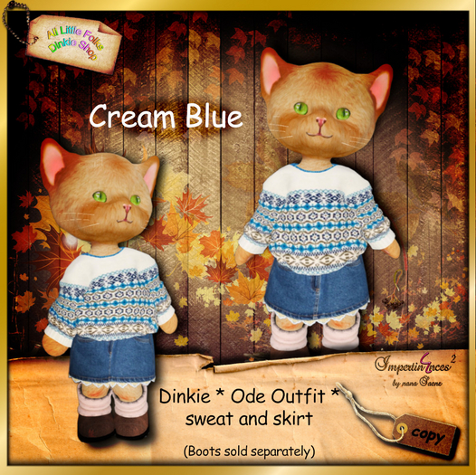ALF Dinkie * Ode cream/blue outfit