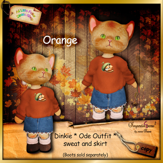 ALF Dinkie * Ode orange outfit