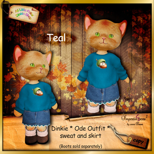 ALF Dinkie * Ode teal outfit