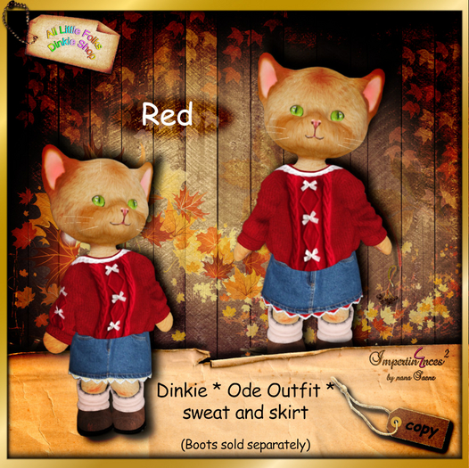 ALF Dinkie * Ode red outfit