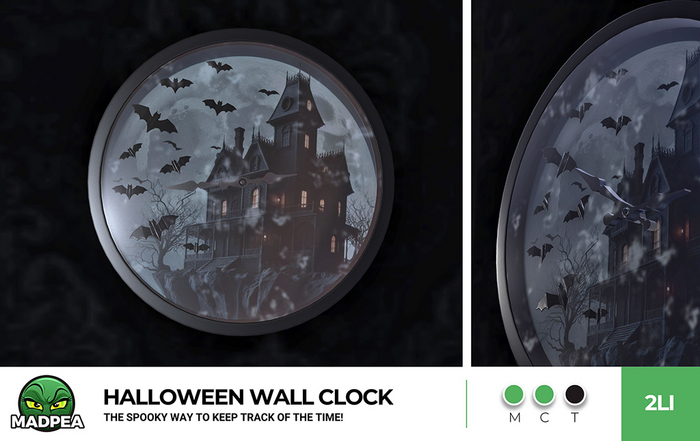 MadPea Halloween Wall Clock