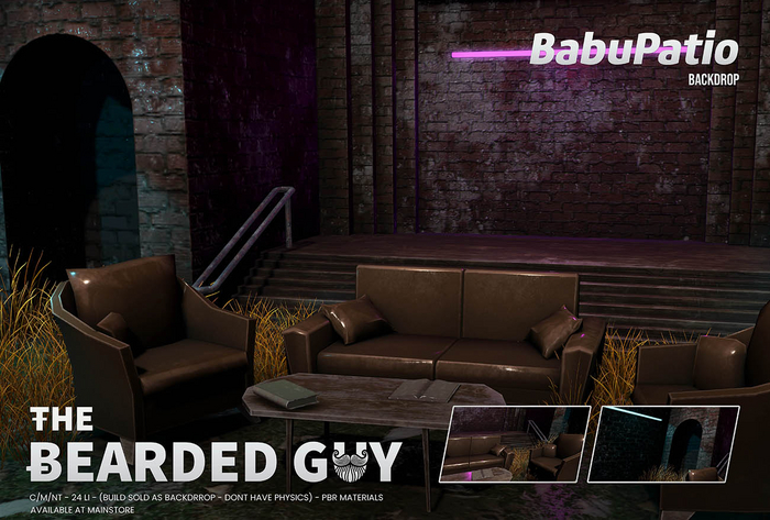 Babu Patio Backdrop PBR - The Bearded Guy