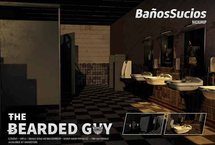 Banos Sucios Backdrop - The Bearded Guy