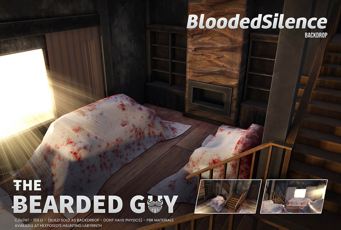 Blooded Silence Backdrop - The Bearded Guy