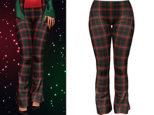 Janissa Flare Plaid Pants [Tartan Christmas] - Maitreya Lara • LaraX • Legacy • Reborn • GenX