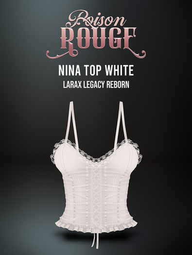 POISON ROUGE Nina Top White