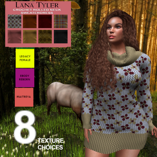 Lana Tyler Rolled Neck Sweaterdress