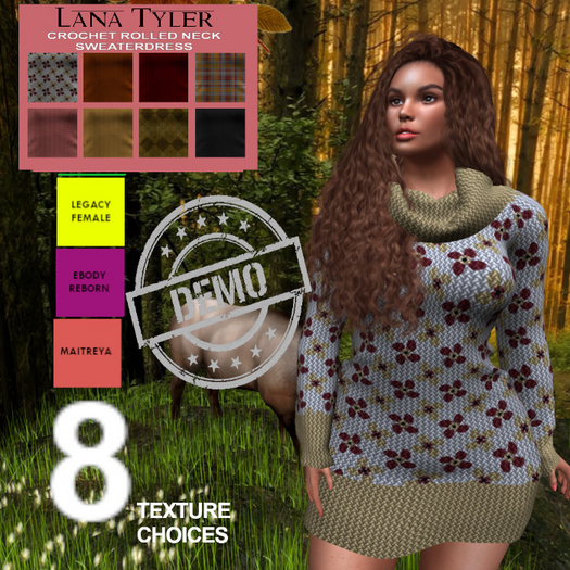 DEMO Lana Tyler Rolled Neck Sweaterdress