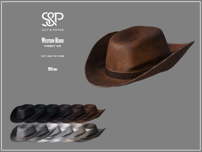 S&P Western Rider cowboy / cowgirl hat - PBR
