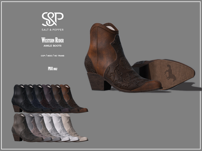 S&P Western Rider ankle boots Belleza GenX Classic - PBR