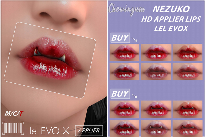 Chewingum NEZUKO HD APPLIER LIPS LELUTKA EVOX-FATPACK- BOX