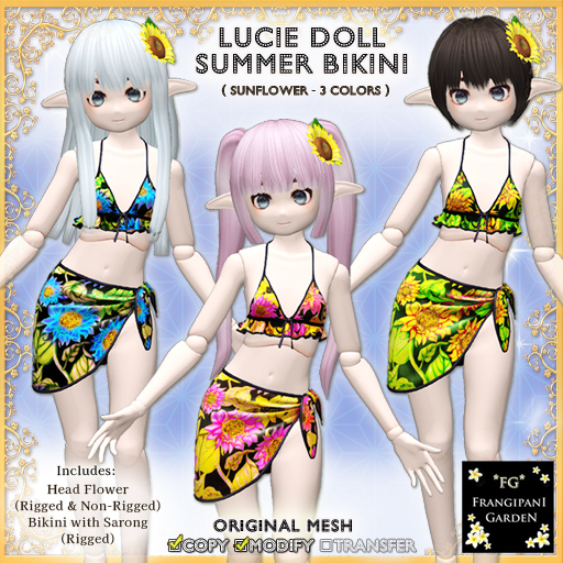*FG* Lucie Doll Summer Bikini (Sunflower) [FatPack]
