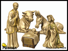 Meshuga Christmas Nativity Scene Statues FULL PERM MESH