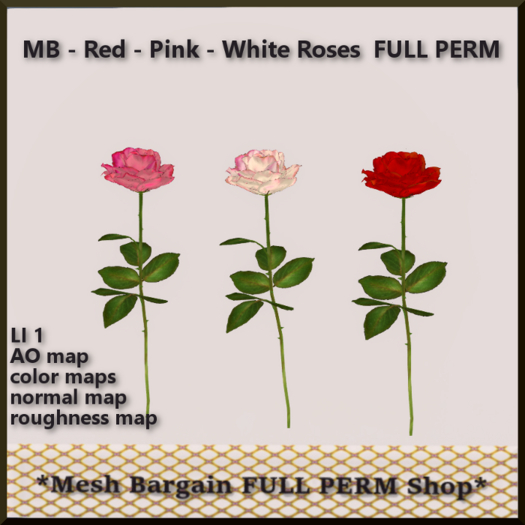MB - Red - Pink - White Roses  FULL PERM