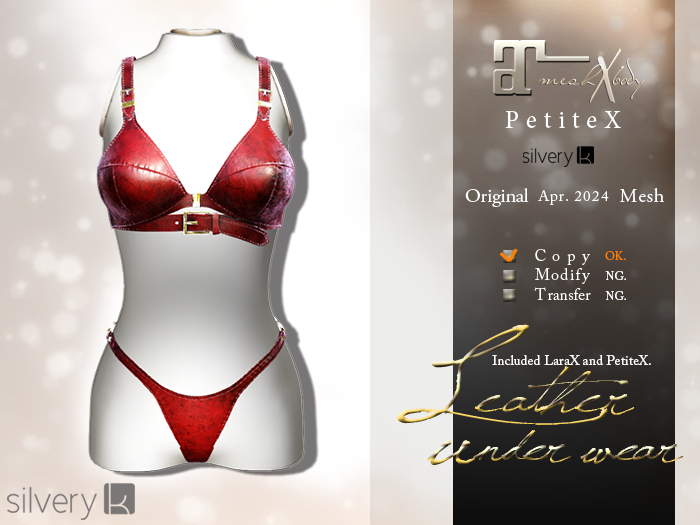 *:..Silvery K..:*Leather under wear(Red)