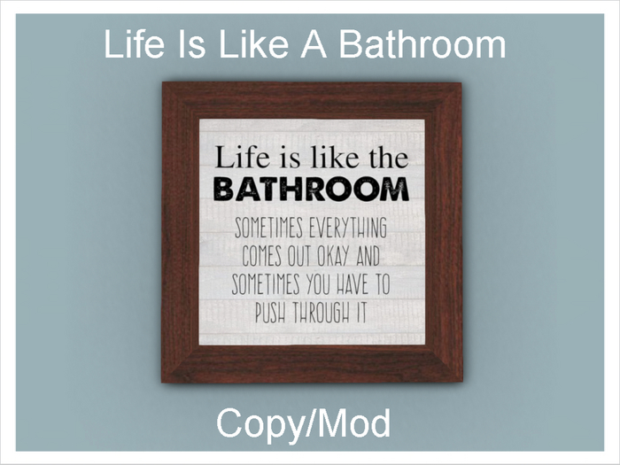 *CC* Life Is Like A Bathroom 