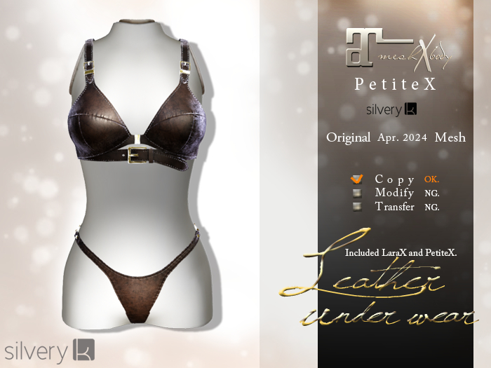 *:..Silvery K..:*Leather under wear(DarkBrown)