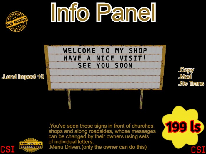 Info Panel (box)