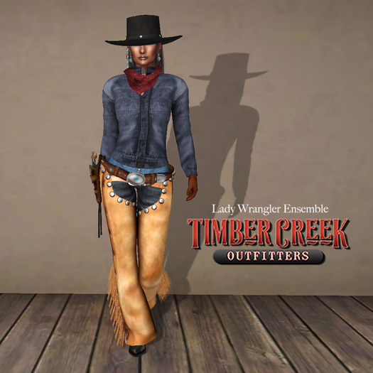 [Timber Creek] Lady Wrangler Ensemble-Steel Blue