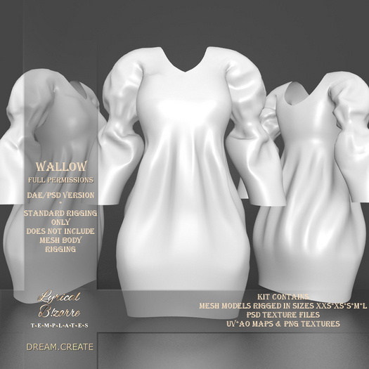 !Lyrical B!zarre Templates! - Wallow MESH DAE Version