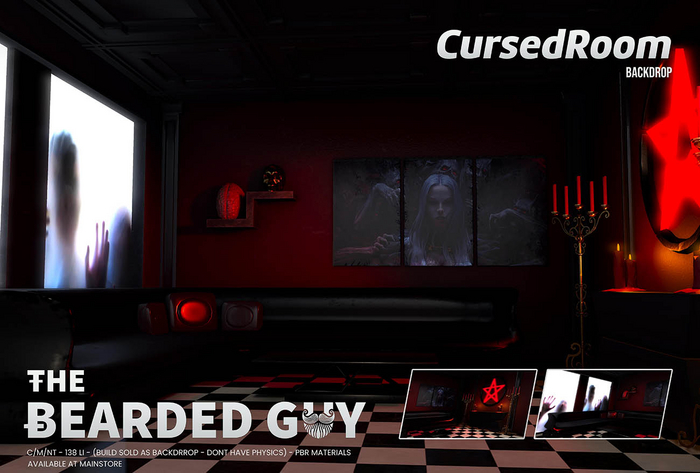 Cursed Room Backdrop - The Bearded Guy