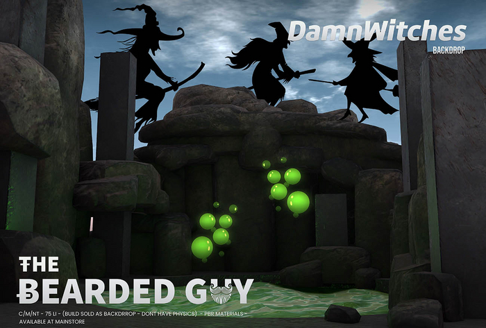Damn Witches Backdrop PBR - The Barded Guy