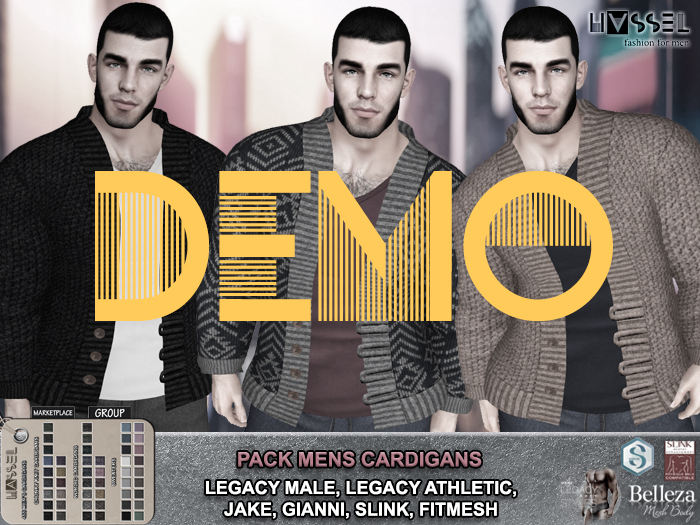 (HASSEL) DEMO MENS OPEN FRONT CHUNKY KNIT CARDIGANS SWEATERS LEGACY MALE, LEGACY ATHLETIC, JAKE, GIANNI, SLINK MALE 455
