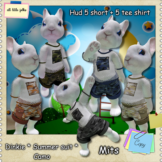 Dinkie Mits Summer suit Camo