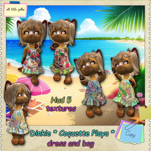 Dinkie * coquette playa * dress with hud