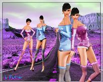 ::L-Flow:: Galaxic Flower Dress *Blue*