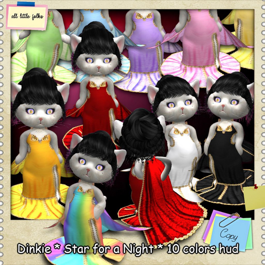 Dinkie star for a night dress with hud .