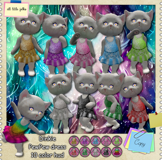 Dinkie * pewpew dress 10 colors hud .