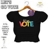 VOTE Crop Top & Jeans Set For Women (ADD)