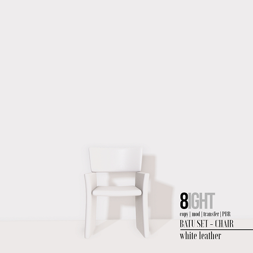 8 Batu - Chair WHITE LEATHER