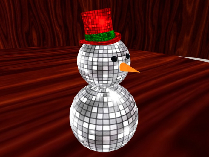 TM Glitter Ball Snowman with Hat - Christmas