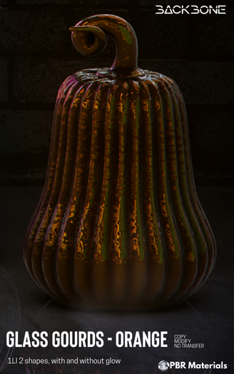BackBone Glass Gourds - Orange