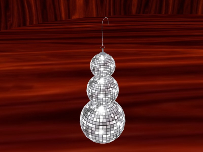 TM Glitter Ball Snowman Ornament - Christmas