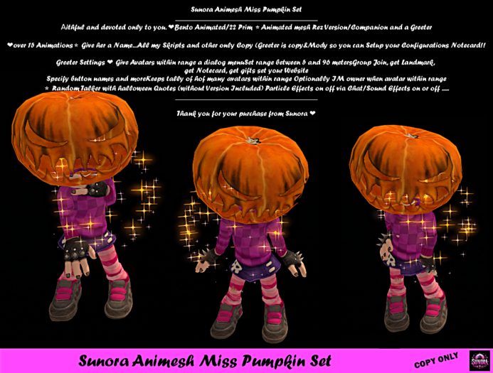 Sunora Animesh Miss Pumpkin Set