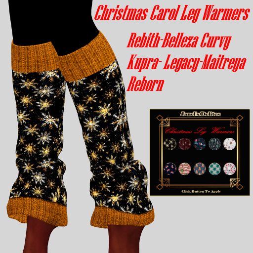 Christmas Carol Leg Warmers
