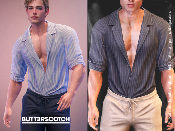 BUTTERSCOTCH . Asher Shirt {GrayStripes}
